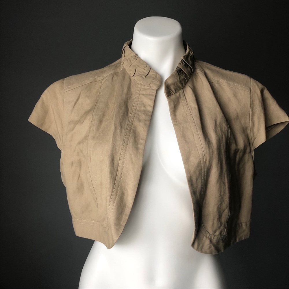 💁🏽‍♀️Ashley Stewart | Linen Cap Sleeve Shrug